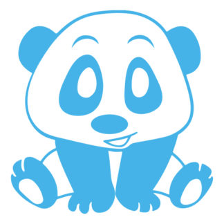 Playful Panda Decal (Baby Blue)